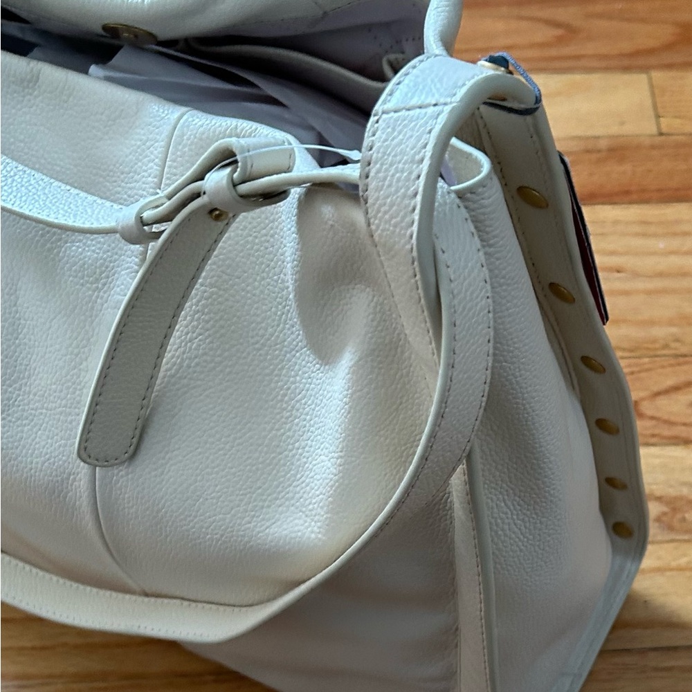 Vince Camuto Beige Leather Shoulder Bag - Picture 4 of 11